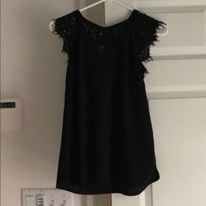 Classy Lace-Detailed Black Top